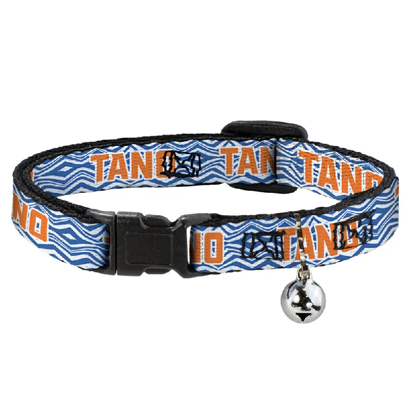 Cat Collar Breakaway - Star Wars The Clone Wars Ahsoka TANO Text Waves White Blue Orange