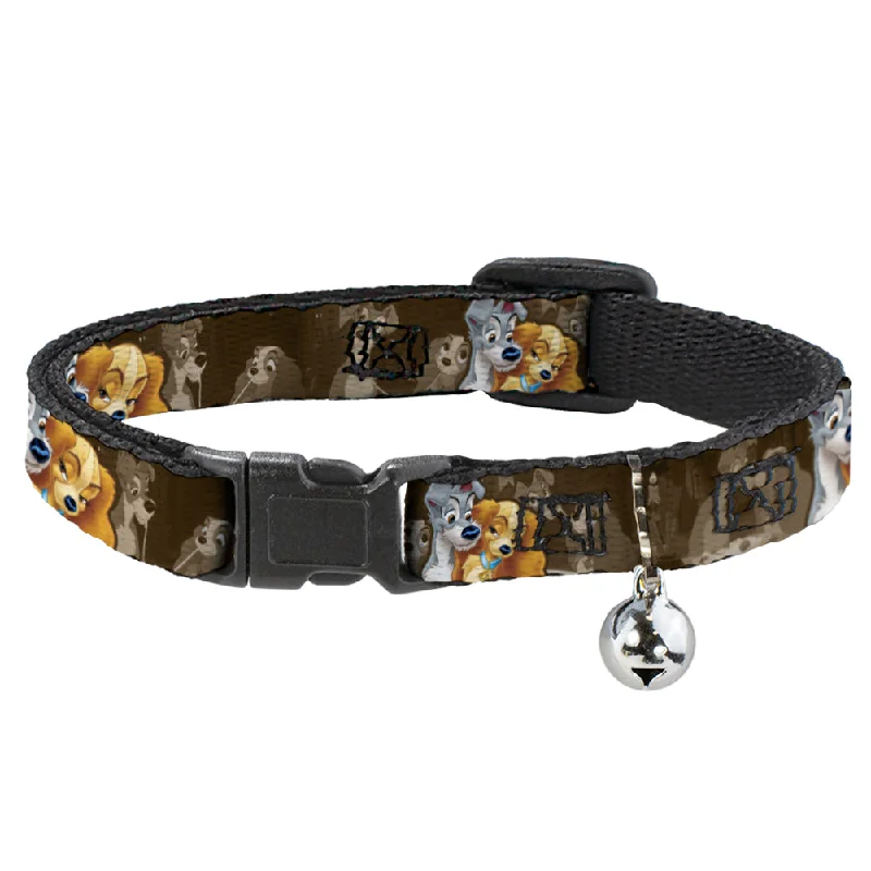 Cat Collar Breakaway - Lady and Tramp 2-Poses Spaghetti Kiss Scene Browns