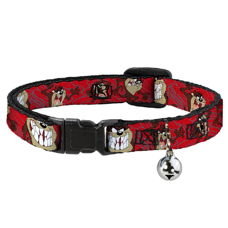 Cat Collar Breakaway - Tasmanian Devil Expressions Red Swirl