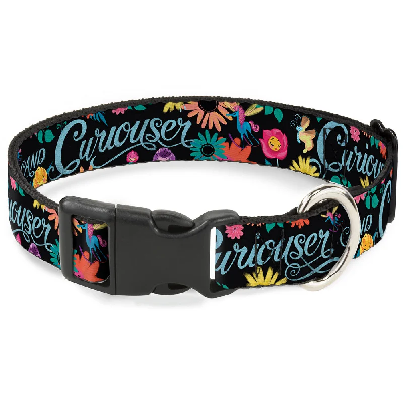 Plastic Clip Collar - CURIOUSER AND CURIOUSER/Flowers of Wonderland Collage