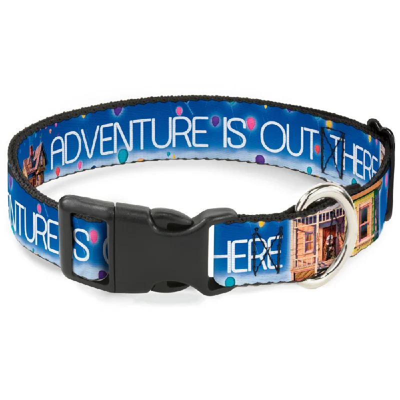 Plastic Clip Collar - ADVENTURE IS OUT THERE/Carl on Porch/Flying House/Balloons Blues/White/Multi Color