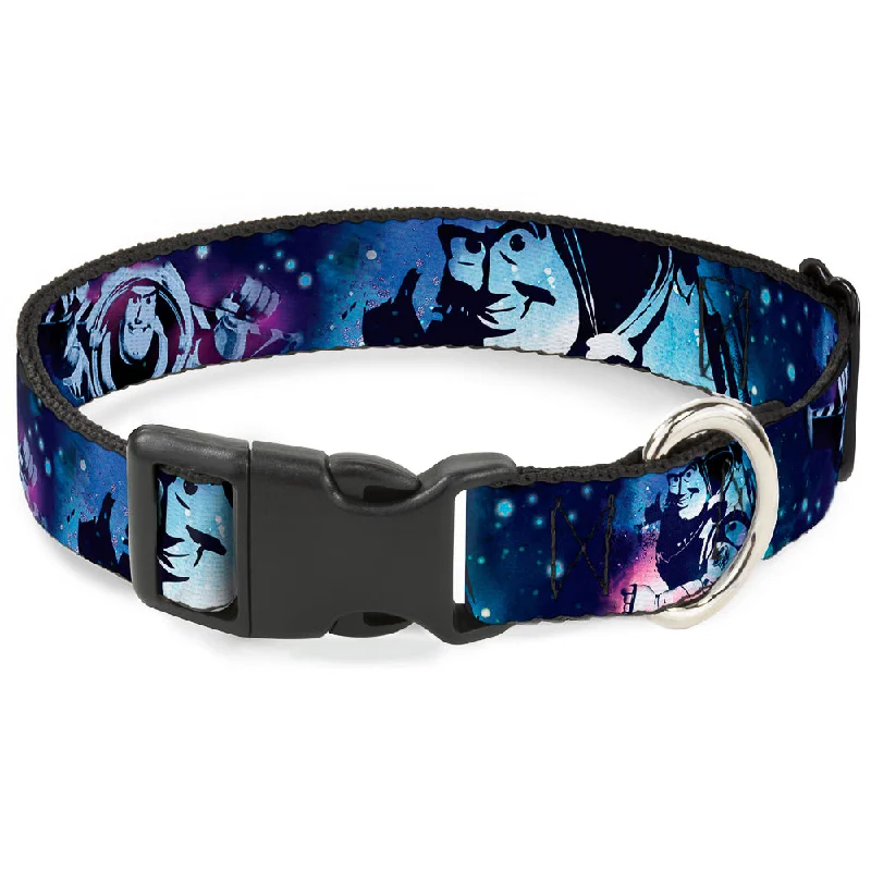 Plastic Clip Collar - Buzz Lightyear Poses Galaxy Blues