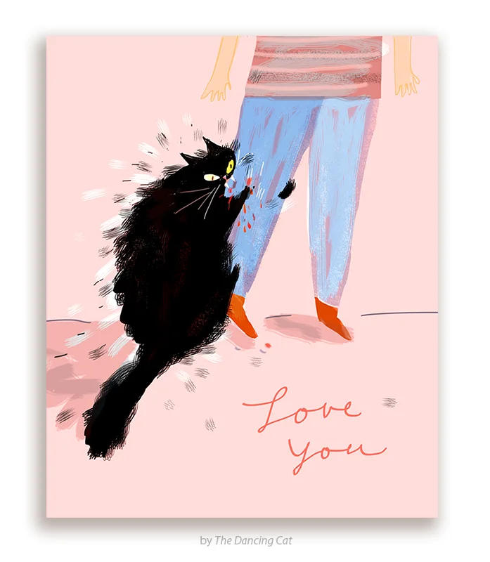 Love Bites- Cat Card