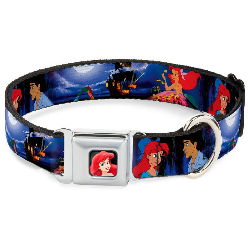 Ariel CLOSE-UP Full Color Seatbelt Buckle Collar - The Little Mermaid Ariel & Eric Scenes