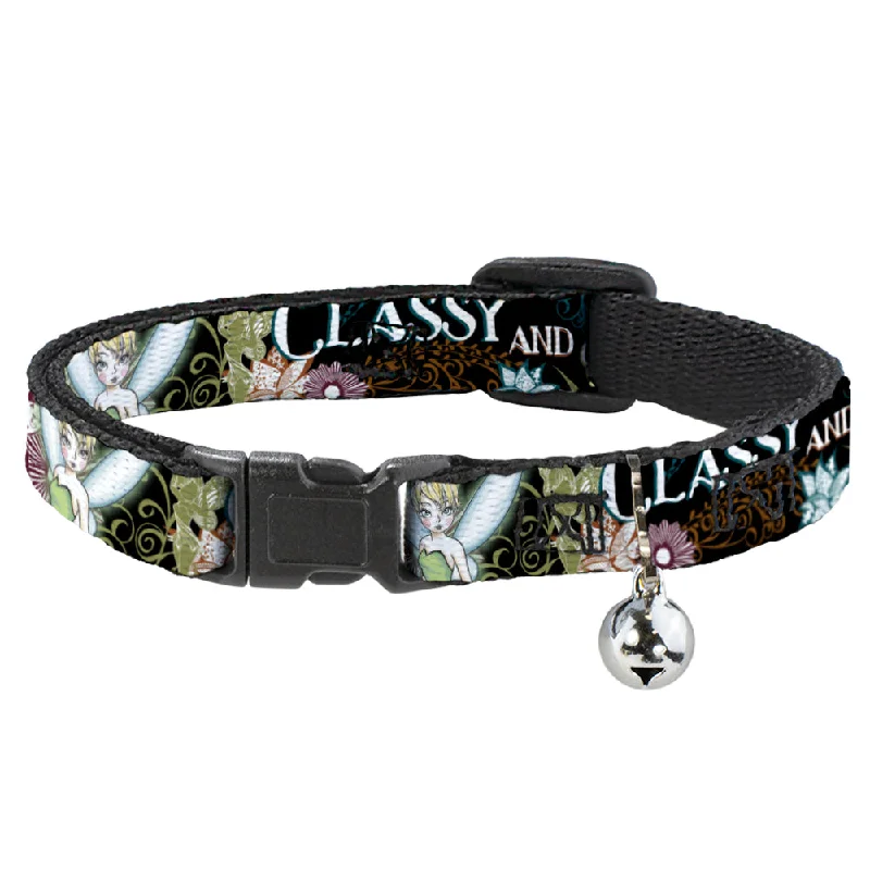 Cat Collar Breakaway - Tinker Bell Floral Collage CLASSY AND SASSY