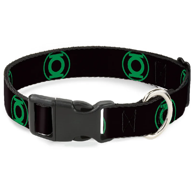 Plastic Clip Collar - DC League of Super-Pets Green Lantern Logo Black/Green