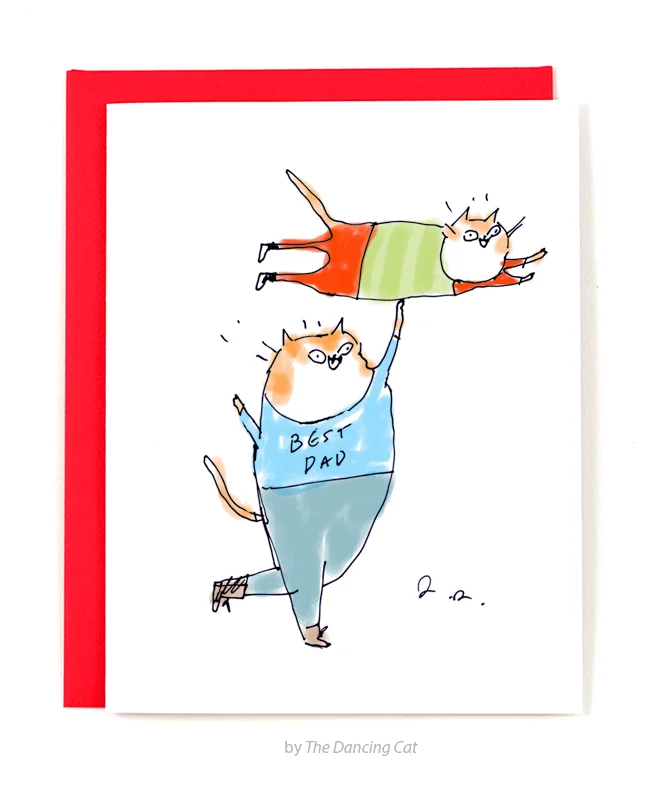 Best Dad Ever- Cat Card