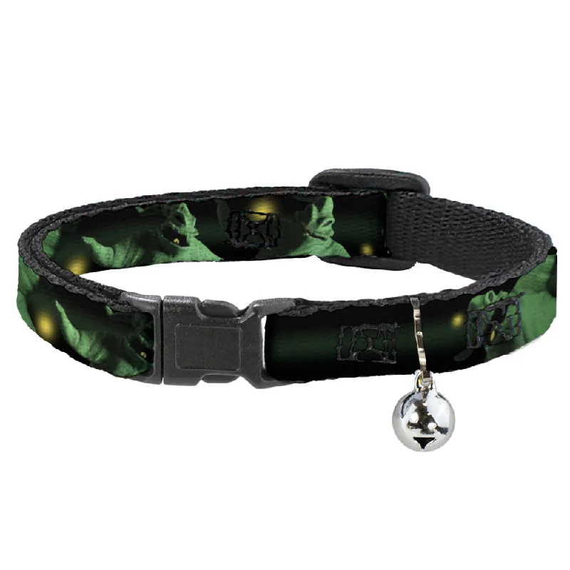 Cat Collar Breakaway - Oogie Boogie 4-Poses Black Yellow Green