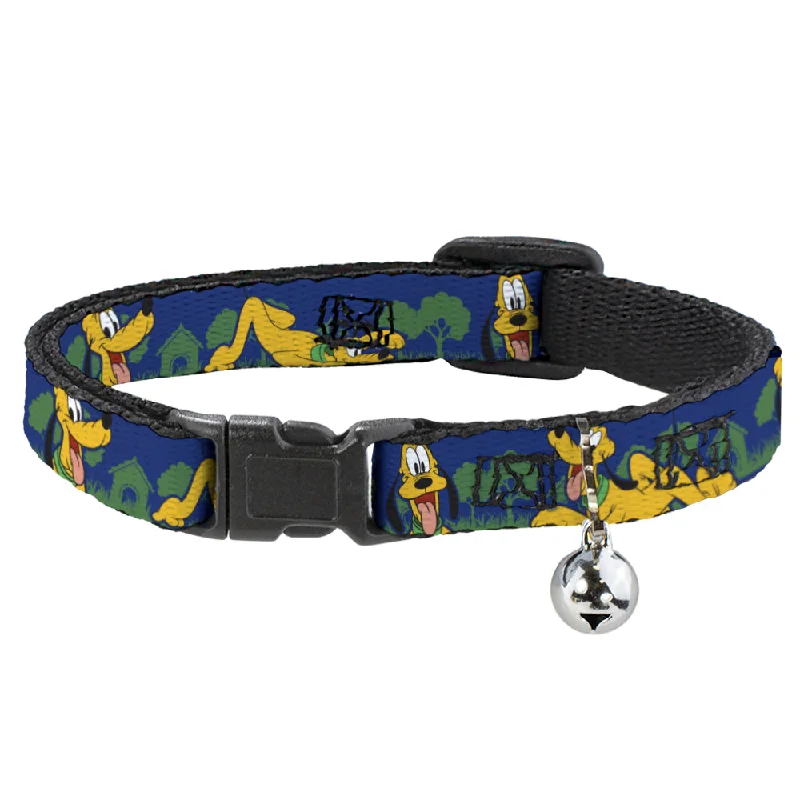 Cat Collar Breakaway - Pluto 4-Poses Landscape Blue Green