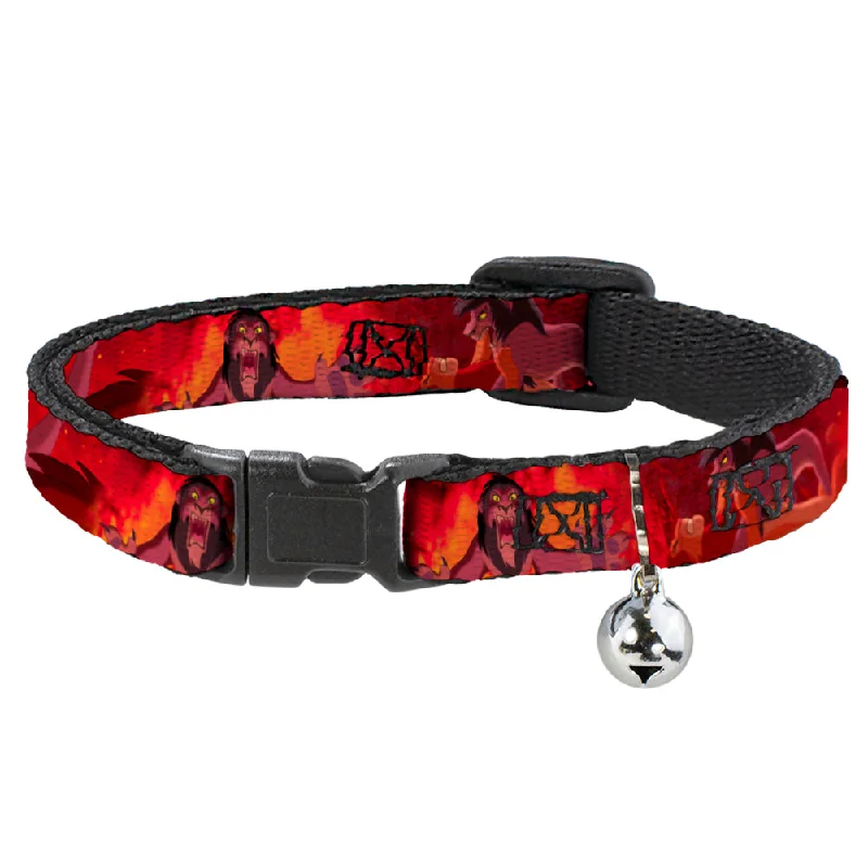 Cat Collar Breakaway - Simba Scar Battle Scene Fiery Red