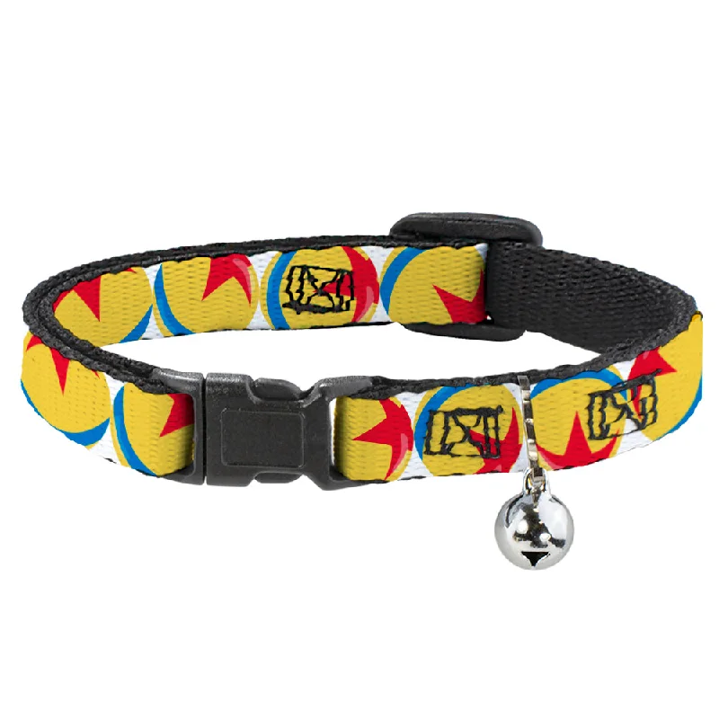 Cat Collar Breakaway - Disney Pixar Luxo Ball Repeat White Yellow Blue Red