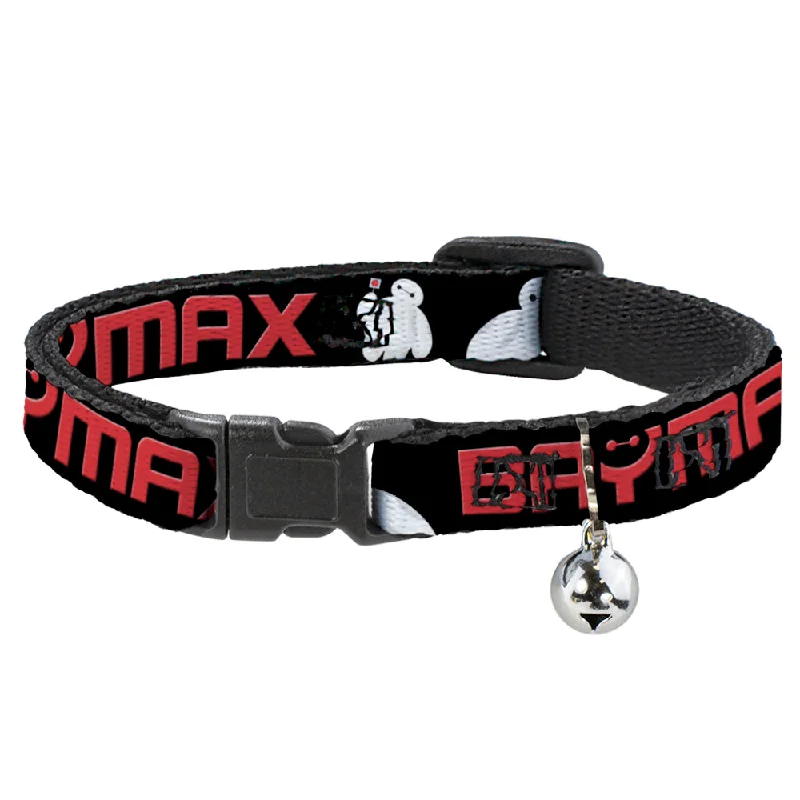 Cat Collar Breakaway - BAYMAX Poses Black White Red