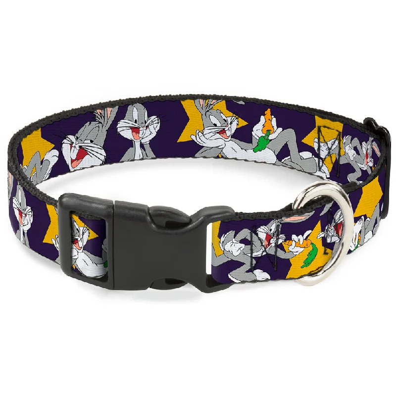 Plastic Clip Collar - Bugs Bunny Poses/Stars Navy