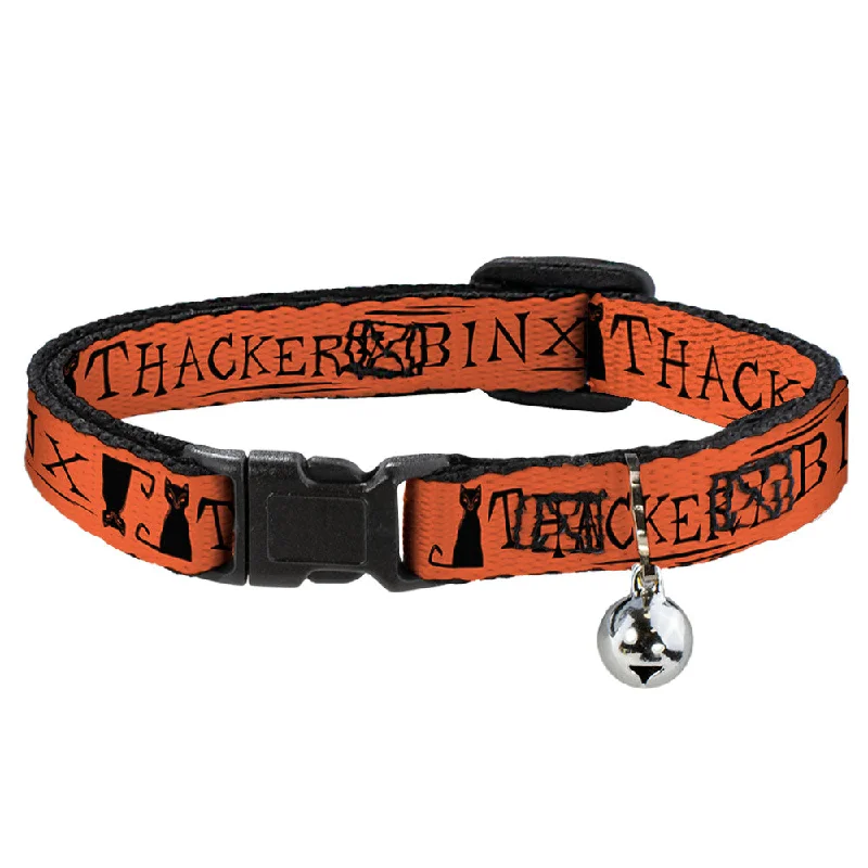 Cat Collar Breakaway - Hocus Pocus THACKERY BINX Cat Silhouette Orange Black