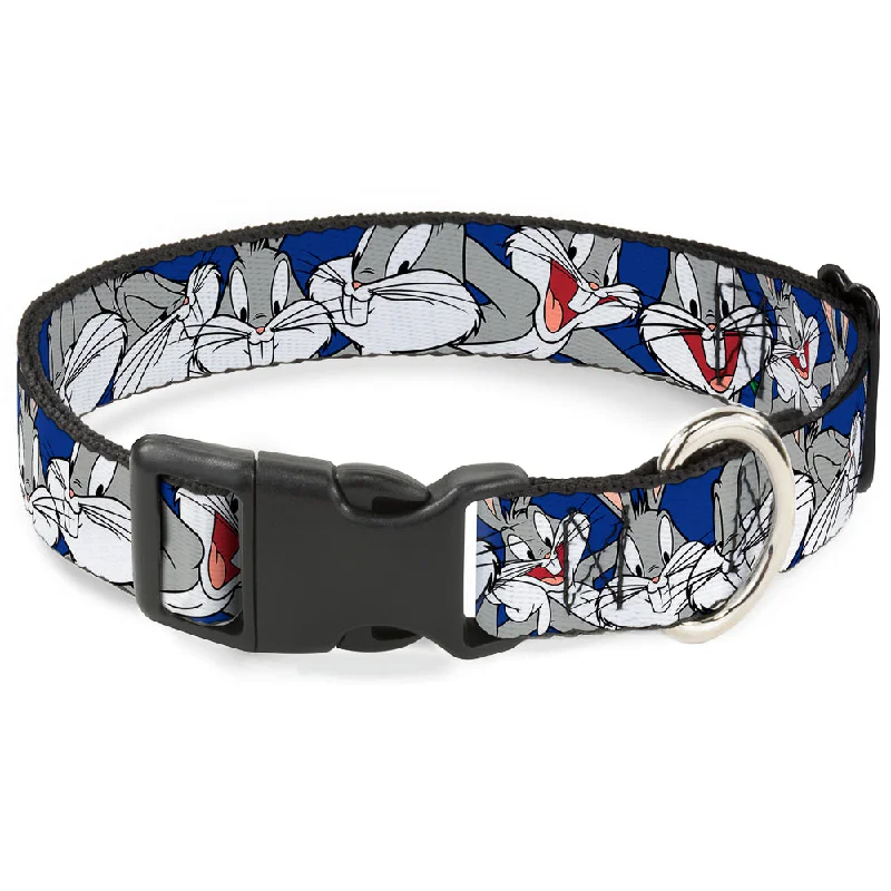 Plastic Clip Collar - Bugs Bunny CLOSE-UP Poses Blue