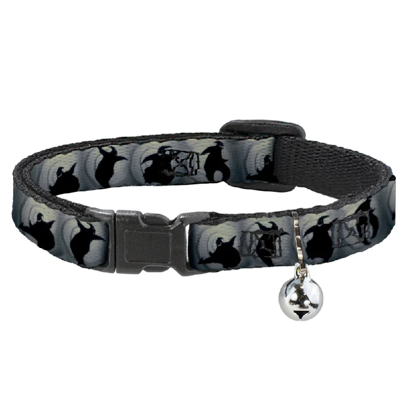 Cat Collar Breakaway - Oogie Boogie Silhouette Poses Gray Black