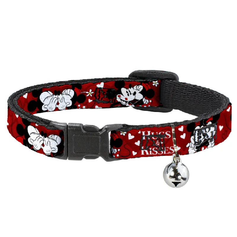 Cat Collar Breakaway - Mickey & Minnie HUGS & KISSES Poses Reds White