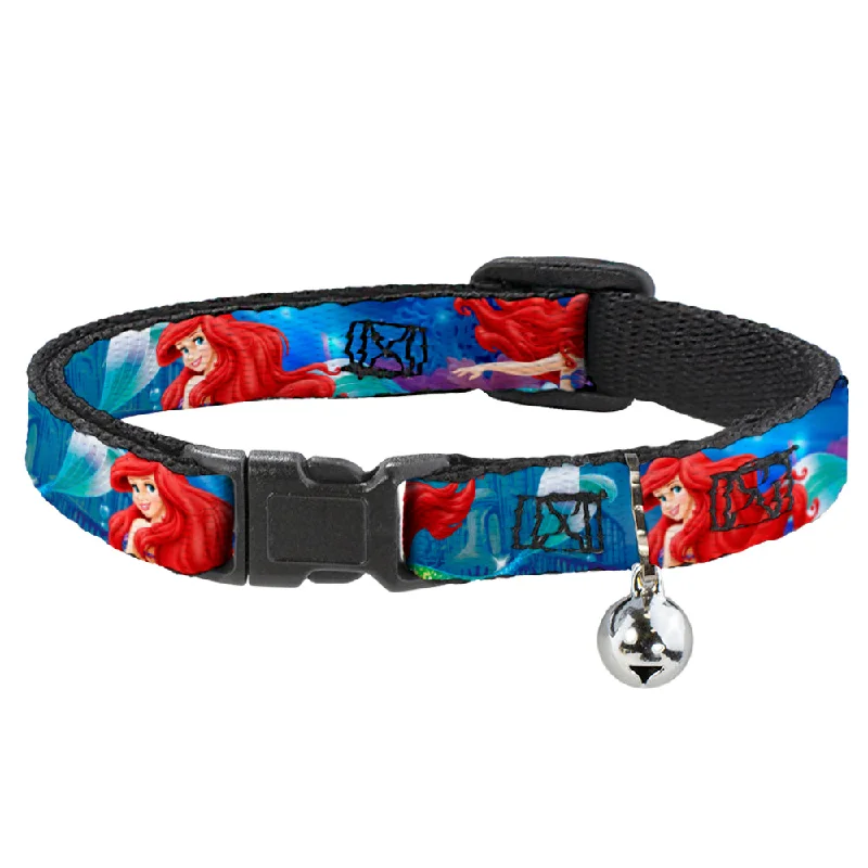 Cat Collar Breakaway - Ariel Vivid Underwater Sparkle Poses Castle