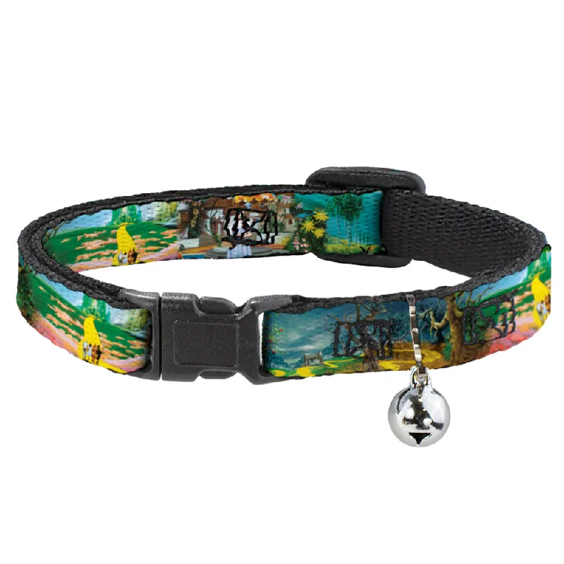 Breakaway Cat Collar with Bell - The Wizard of Oz Yellow Brick Road Scenes