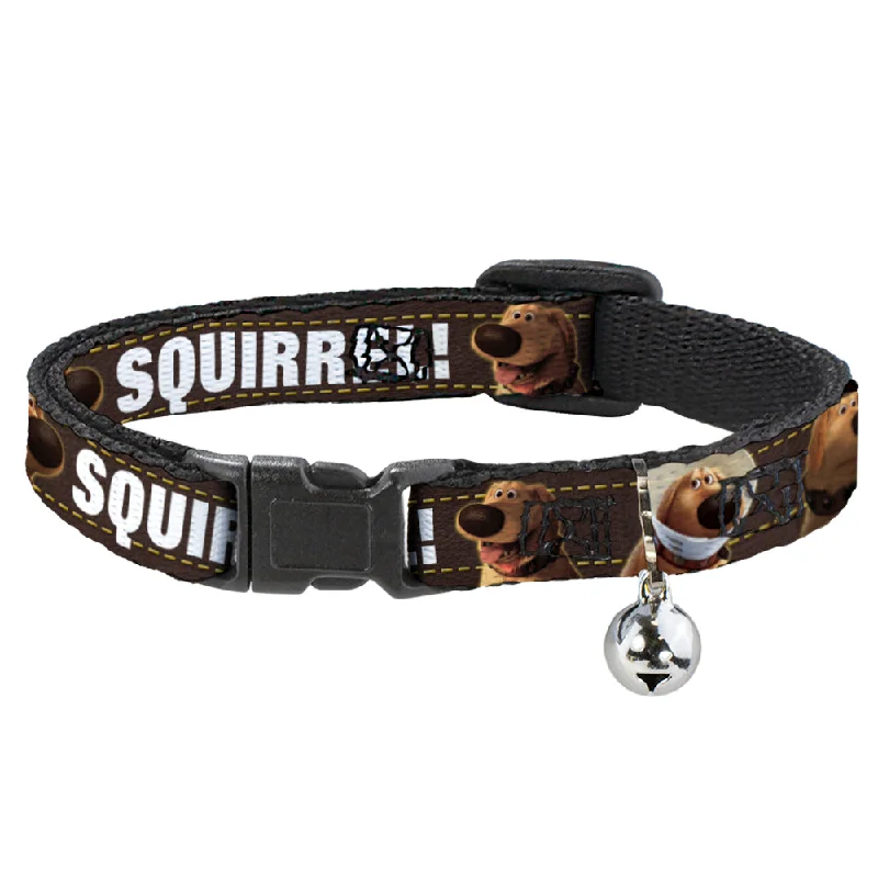 Cat Collar Breakaway - Dug 3-Poses SQUIRREL! Brown Yellow White