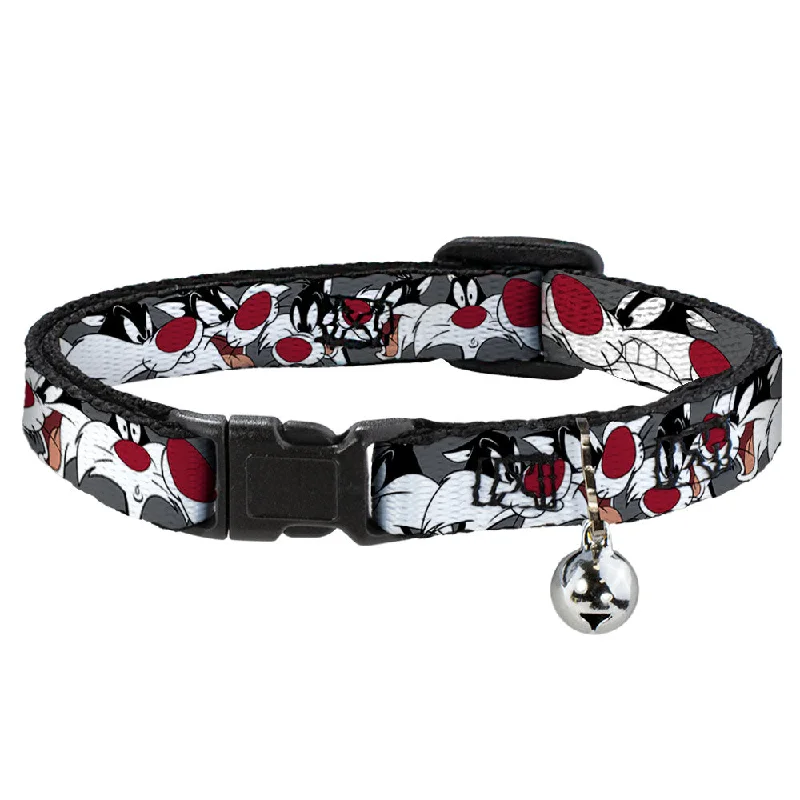 Cat Collar Breakaway - Sylvester the Cat Expressions Gray