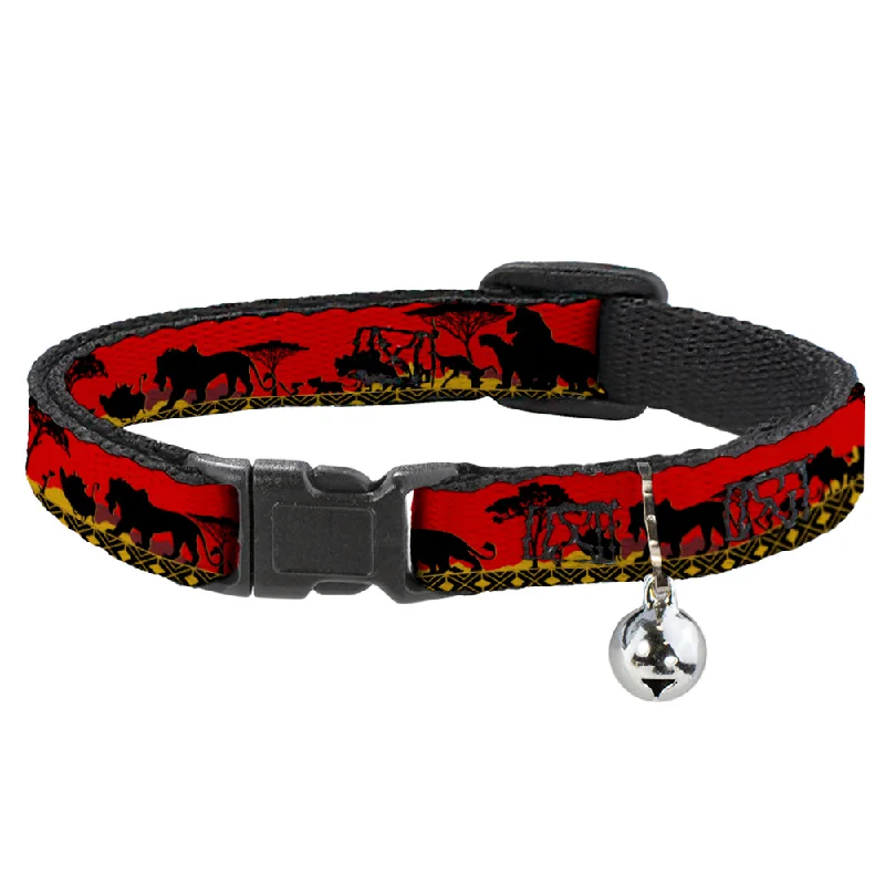 Cat Collar Breakaway - Mufasa & Simba JUST CAN'T WAIT TO BE KING Family Silhouette