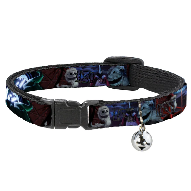 Cat Collar Breakaway - Nightmare Before Christmas Jack, Oogie Boogie, Santa Scene