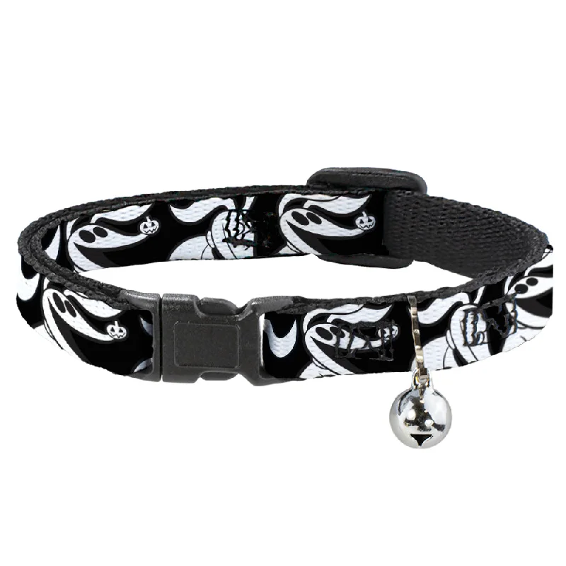 Cat Collar Breakaway - Nightmare Before Christmas Zero Expressions Black White