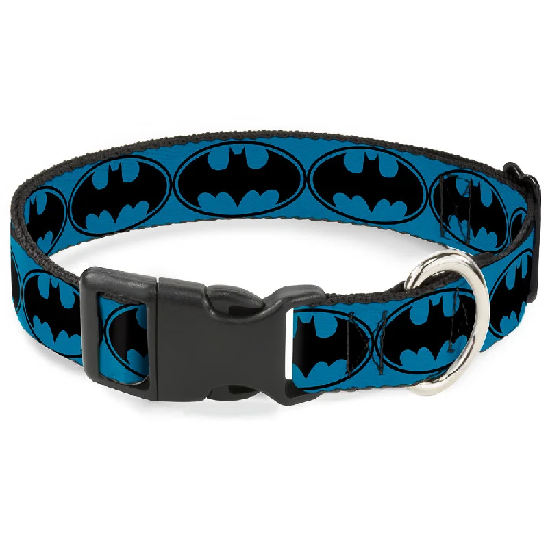 Plastic Clip Collar - Bat Signal-3 Blue/Black/Blue