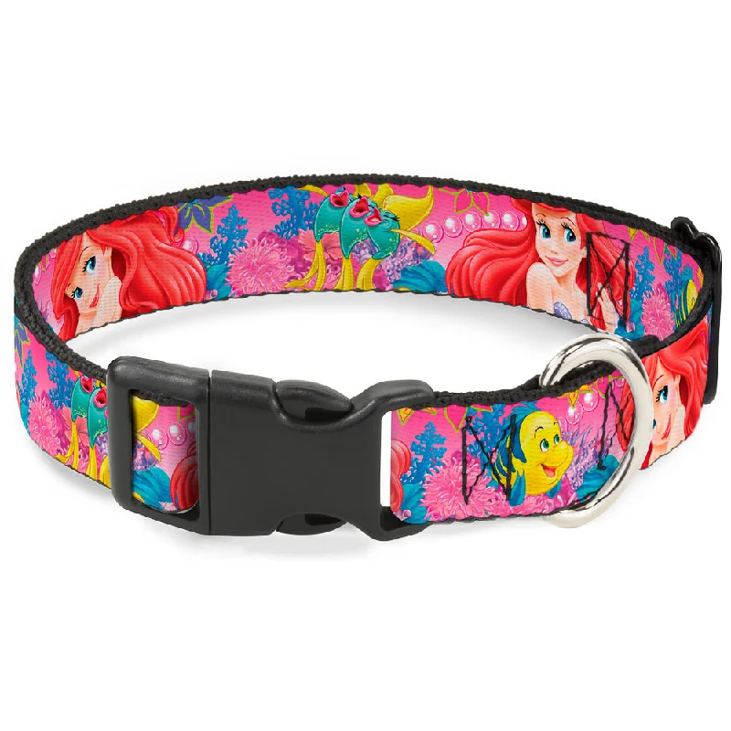 Plastic Clip Collar - Ariel/Flounder/Fish Trio Poses Pinks