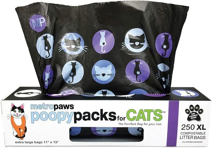 Metro Paws Poopy Packs for CATS - Seafoam 250ct