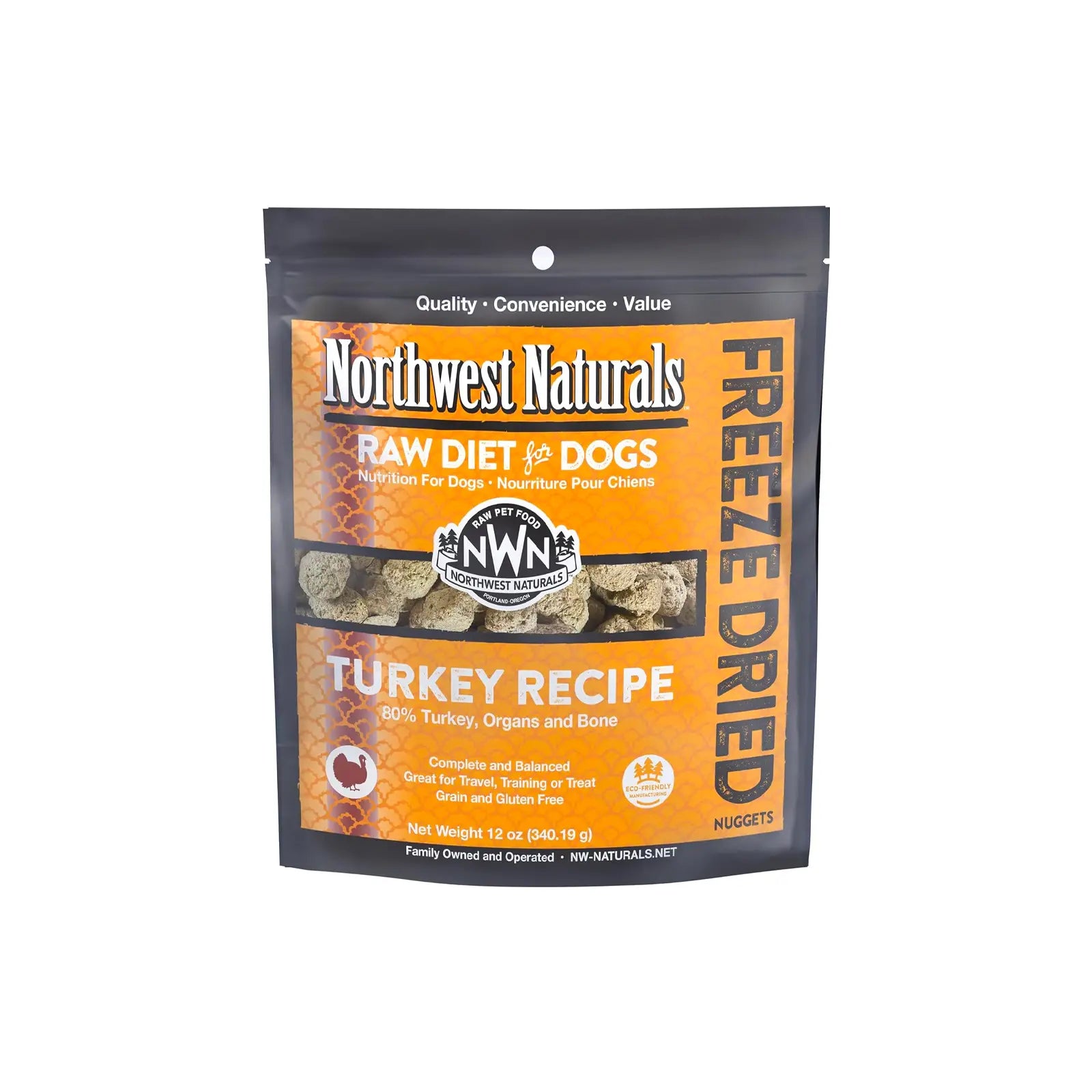 Northwest Naturals Freeze Dried Diets for Dogs - Turkey Recipe 12oz