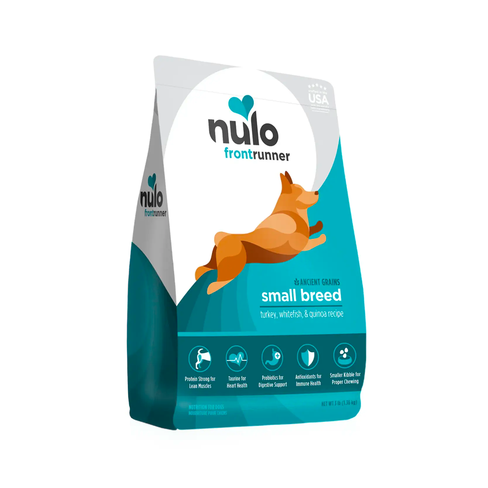 Nulo Frontrunner High-Meat Kibble for Small Breed Dogs - turkey, whitefish & quinoa recipe - 1.4kg