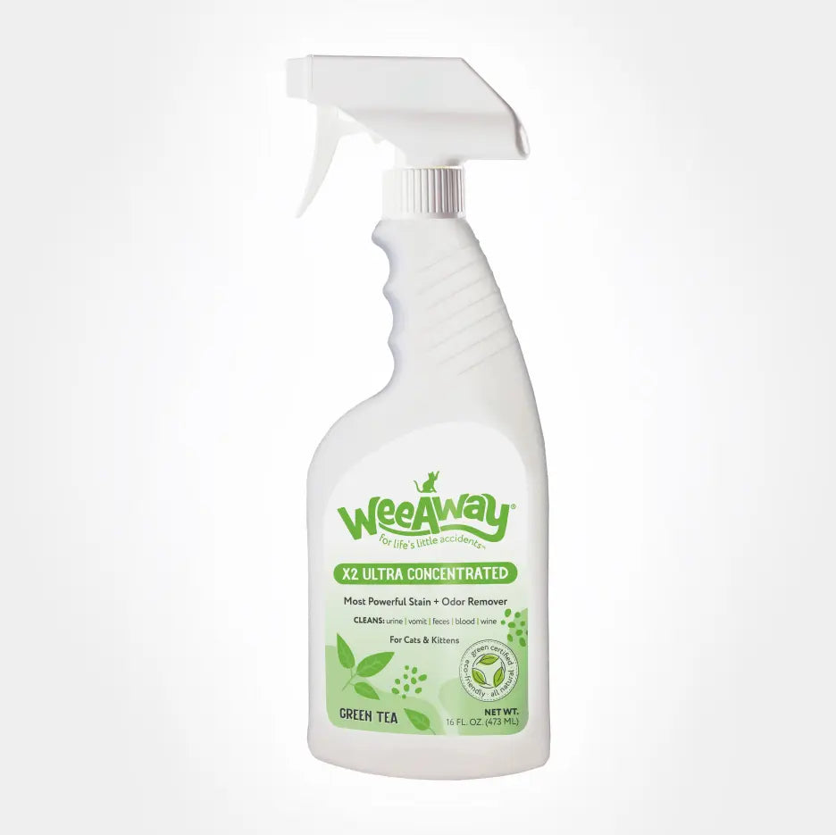 Wee Away X2 Ultra Concentrated Stain & Odor Remover For Cats & Kittens, Green Tea 16oz