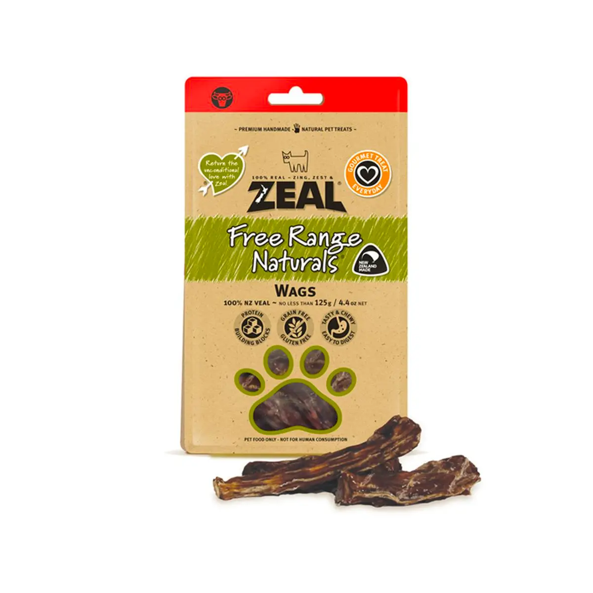 Zeal - Free Range Naturals - Wags 125g