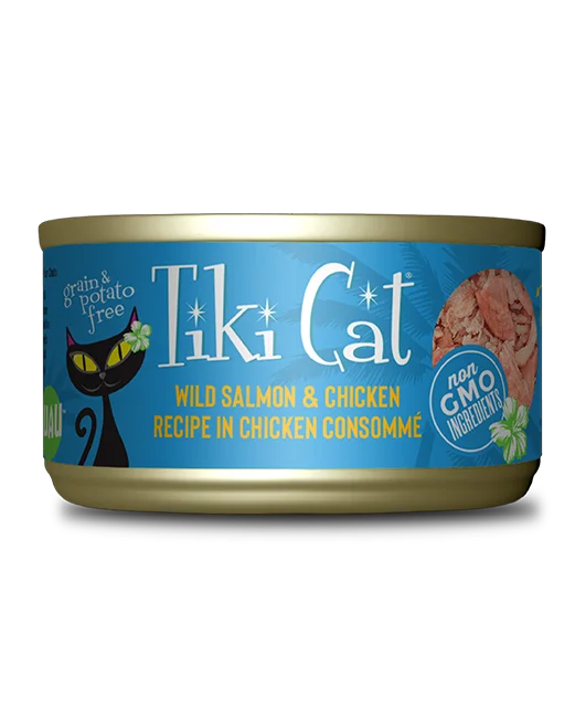 Tiki Cat Napili Luau Wild Salmon & Chicken in Chicken Consomme 2.8oz