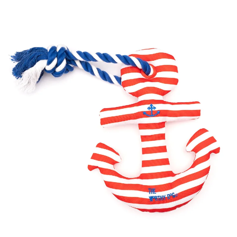 Nautical Anchor Dog Toy