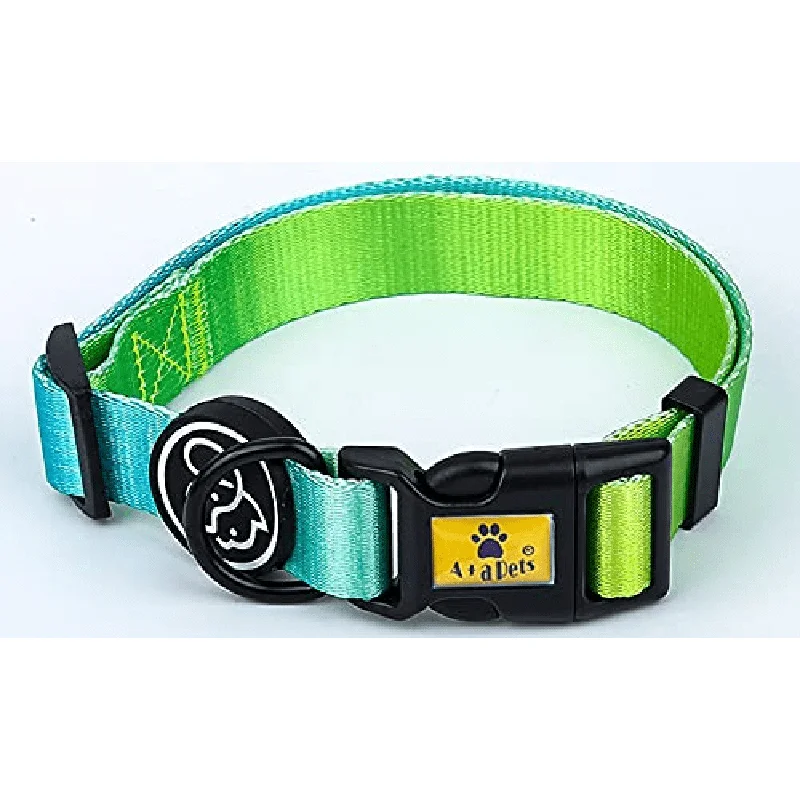 A Plus A Pets Skin Friendly Gradient Design Collar for Dogs (Green)