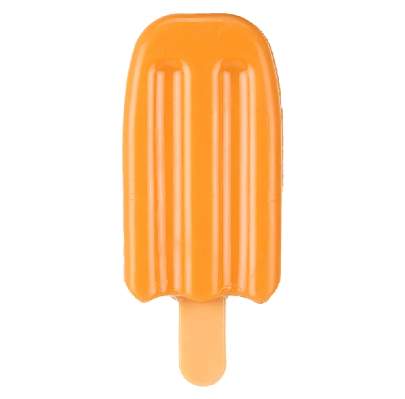 Basil Ice Cream Shaped Cool Lick Silicon Toy for Dogs (Orange)