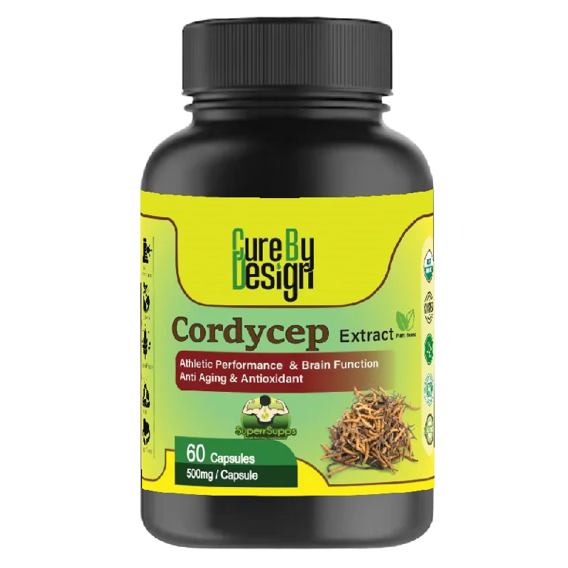 Cure By Design Cordycep Mushroom Capsules for Dogs and Cats