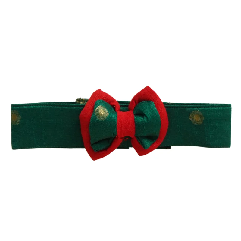 Floof & Co Bow for Dogs (Green & Red)