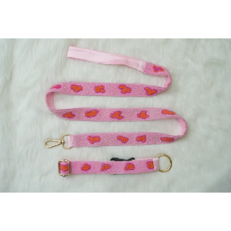 Floof & Co Cotton Candy Cloud Leash & Collar (Pink)