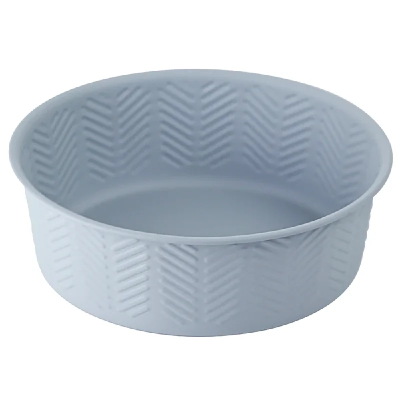 Pawpourri Premium Chevron Emboss Bowl for Dogs and Cats (Grey)