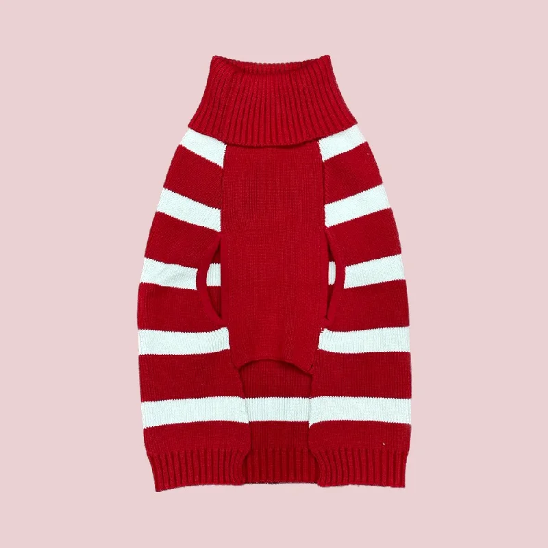 Pet Set Go Striped Sweater for Dogs (Red)