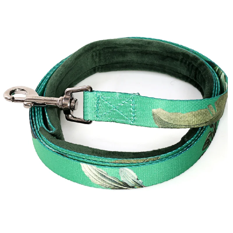 TopDog Premium Leaves Printed Nylon Leash for Dogs (Green)