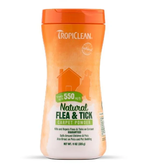 TropiClean Natural Flea & Tick Powder for Dogs & Carpet