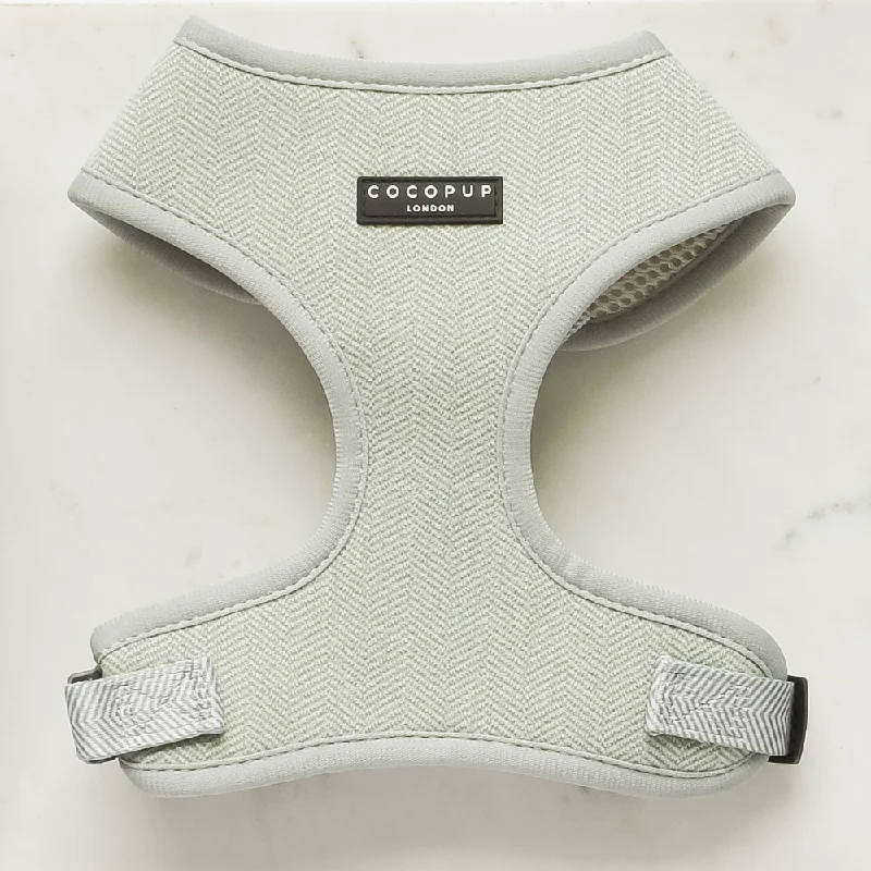 Sage Tweed Adjustable Neck Harness