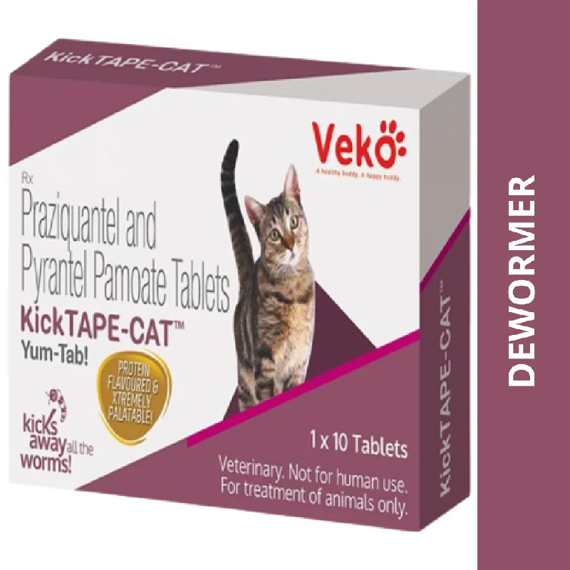 Veko Kick Tape Cat Tablet Dewormer (pack of 10 tablets)