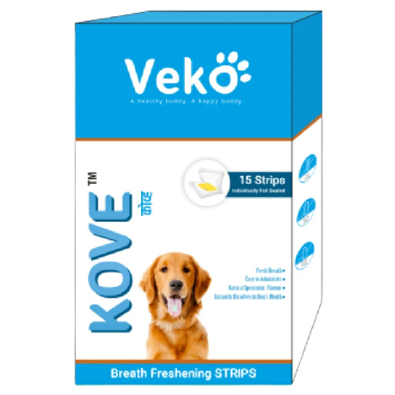 Veko Koves Breath Freshning Oral Strips for Dogs and Cats (15 strips)