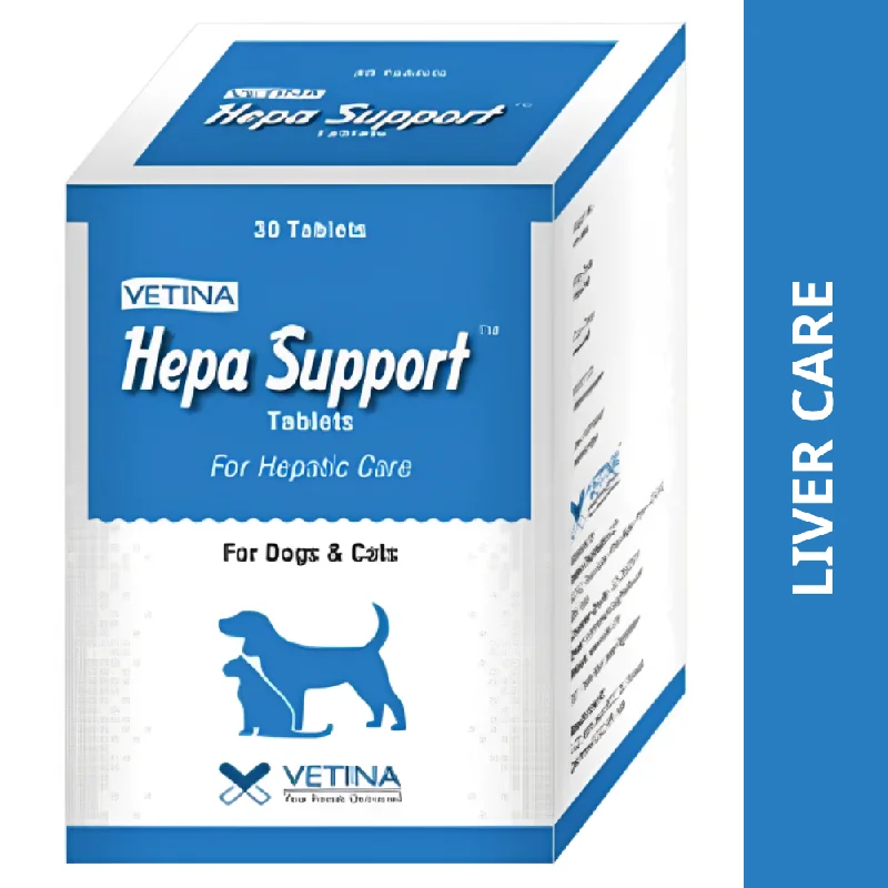 Vetina Hepa Support for Dogs and Cats (pack of 30 tablets)